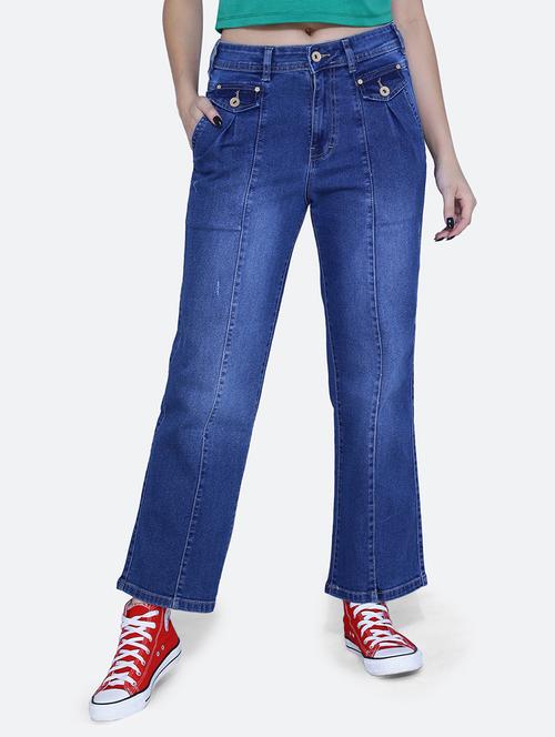 women high rise plain jean - 21052115 -  Standard Image - 0