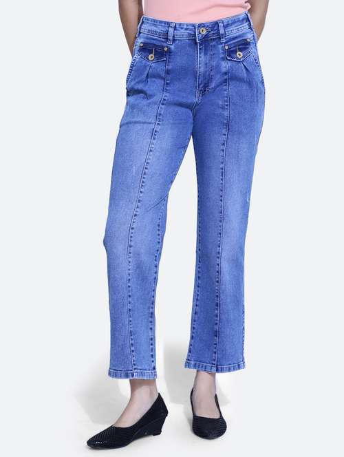 women high rise plain jean - 21052121 -  Standard Image - 0