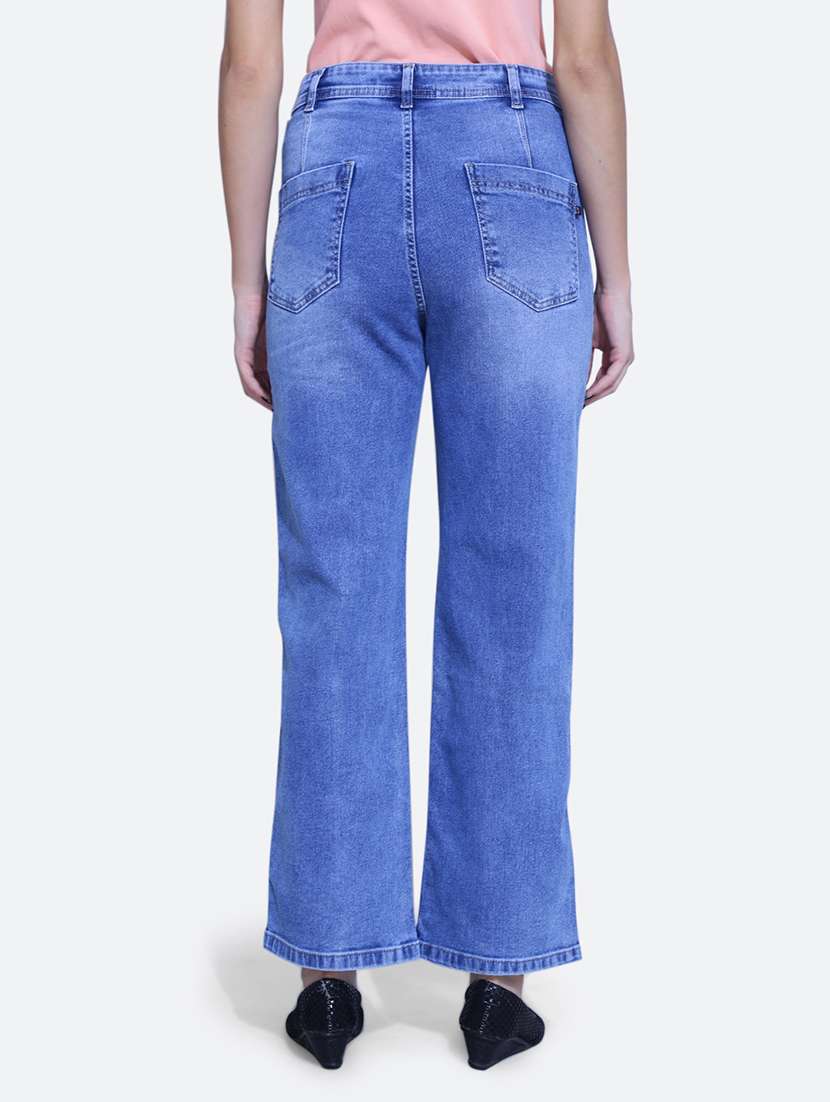 women high rise plain jean - 21052121 -  Standard Image - 3