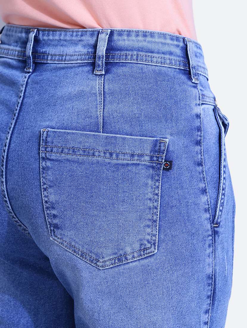 women high rise plain jean - 21052121 -  Standard Image - 5