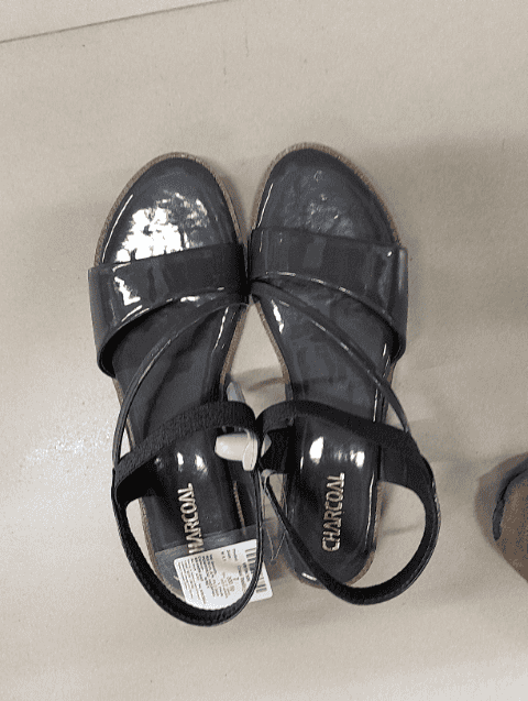grey pu (polyurethane) sandals - 21053484 -  Standard Image - 0