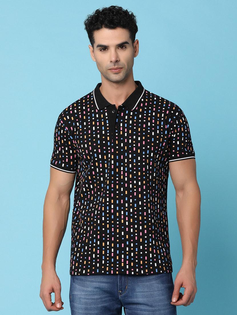 men polo neck printed t-shirt - 21053586 - Zoom Image - 0