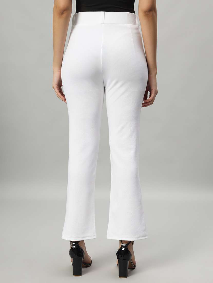 women solid color bootcut trouser - 21054473 -  Standard Image - 3