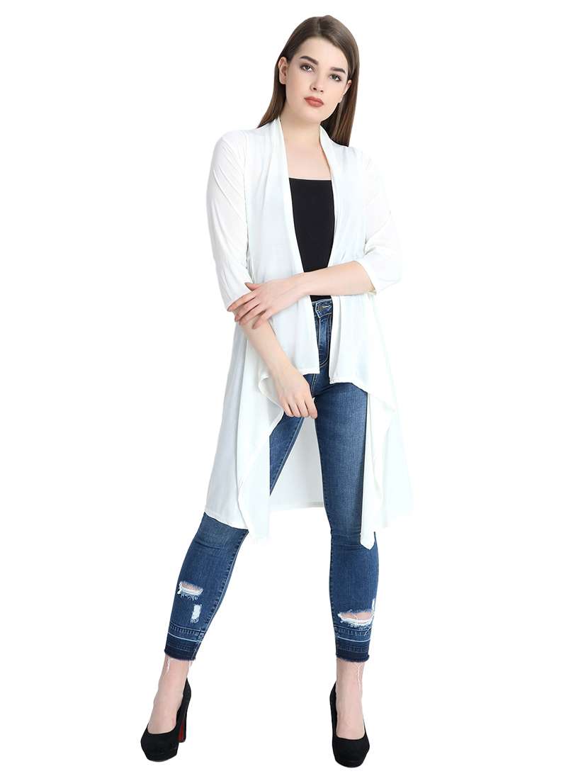 women solid asymmetric shrug - 21054489 - Zoom Image - 0