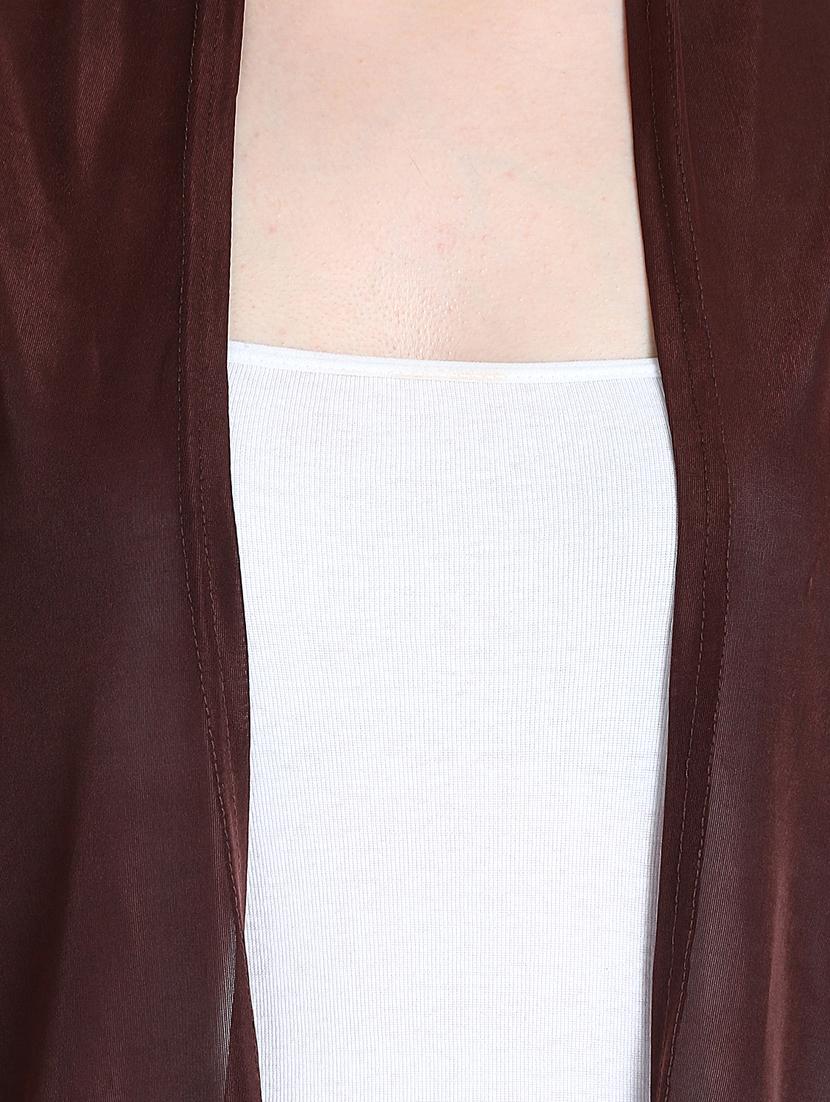 women solid asymmetric shrug - 21054491 - Standard Image - 5