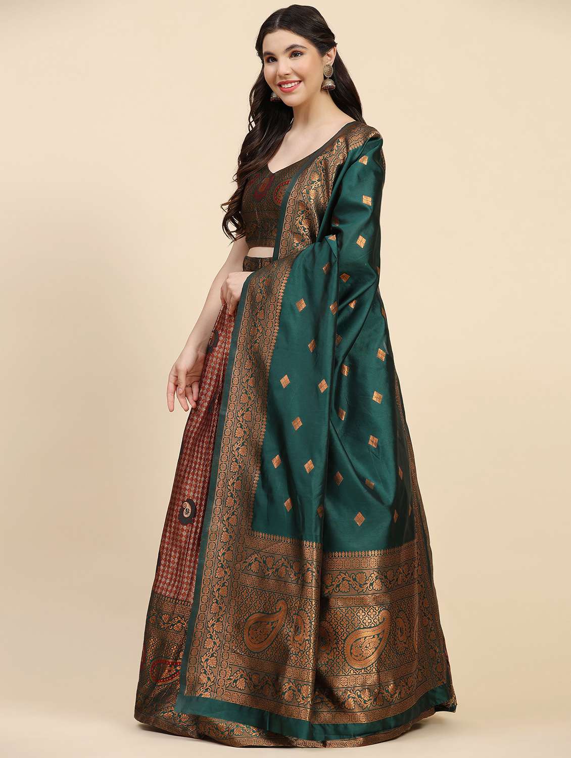 women self design unstitched lehenga - 21054696 - Standard Image - 3