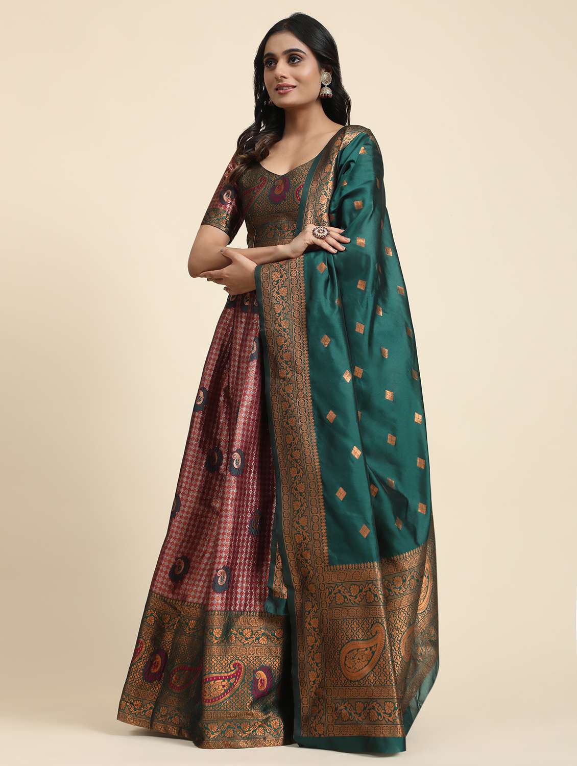 women self design unstitched lehenga - 21054699 - Standard Image - 3