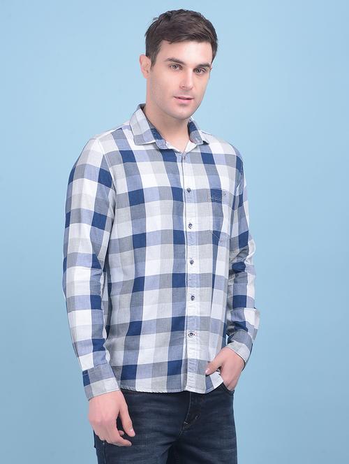 men checkered cotton casual shirt - 21054726 - Standard Image - 0