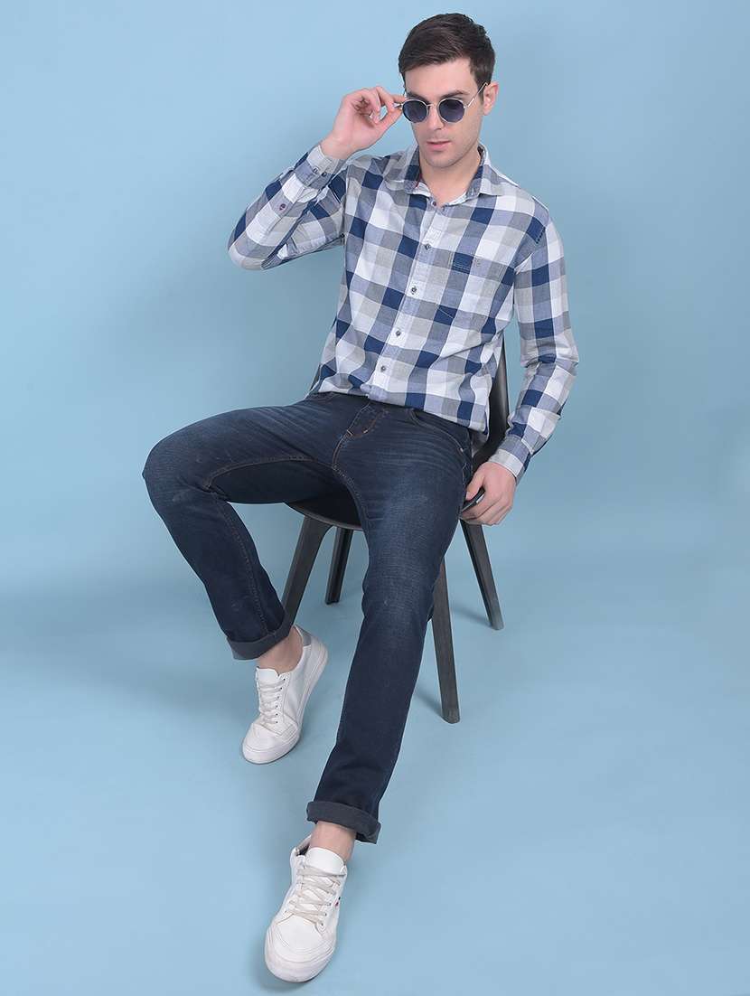 men checkered cotton casual shirt - 21054726 - Standard Image - 3