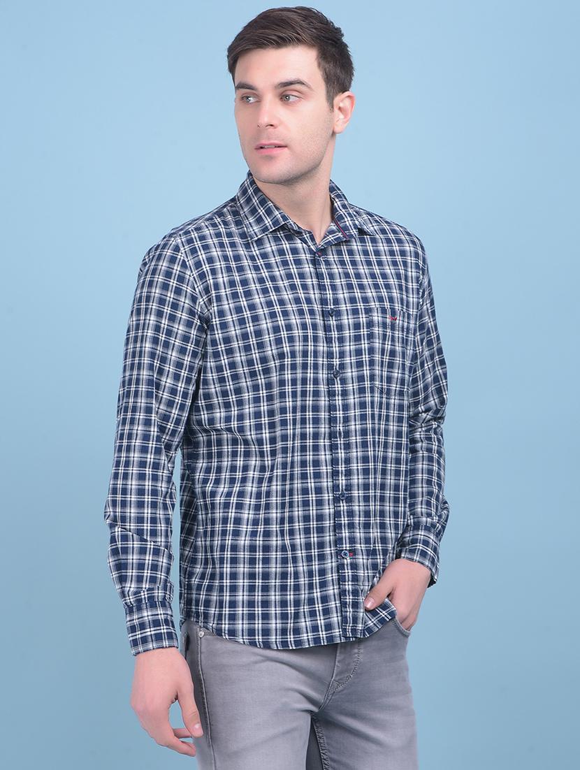 men checkered cotton casual shirt - 21054729 - Zoom Image - 0