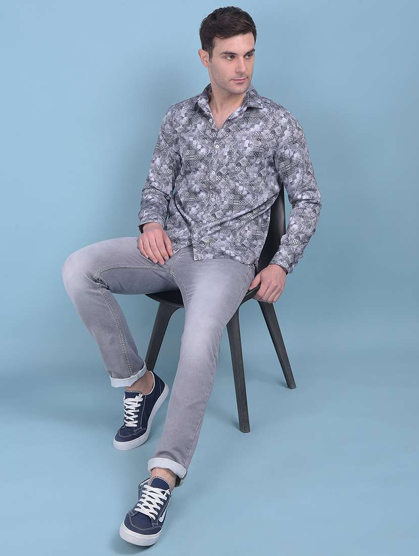 men printed cotton casual shirt - 21054759 -  Standard Image - 3
