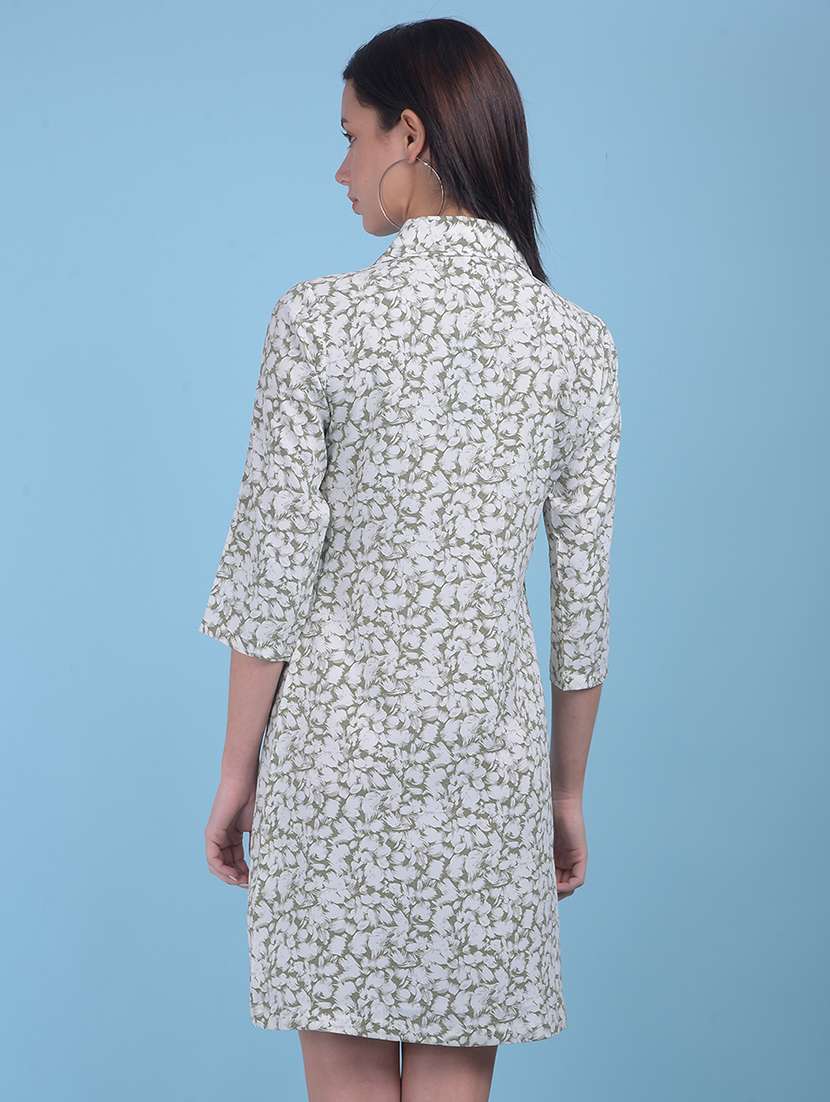 women white floral printed shirt dress - 21054859 -  Standard Image - 3