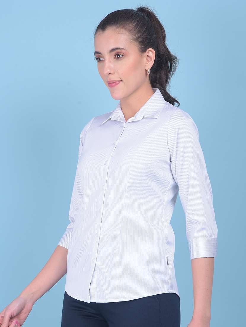 women white striped printed shirt - 21054921 -  Zoom Image - 0