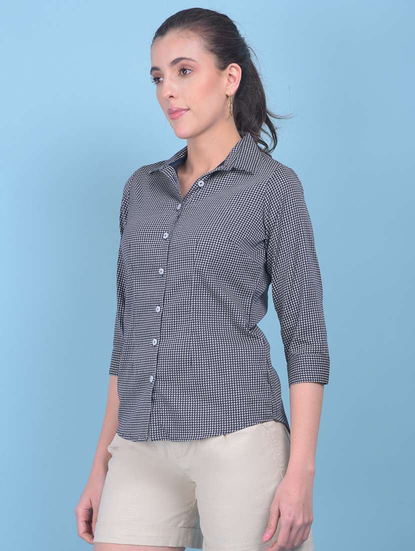 women printed cotton casual shirt