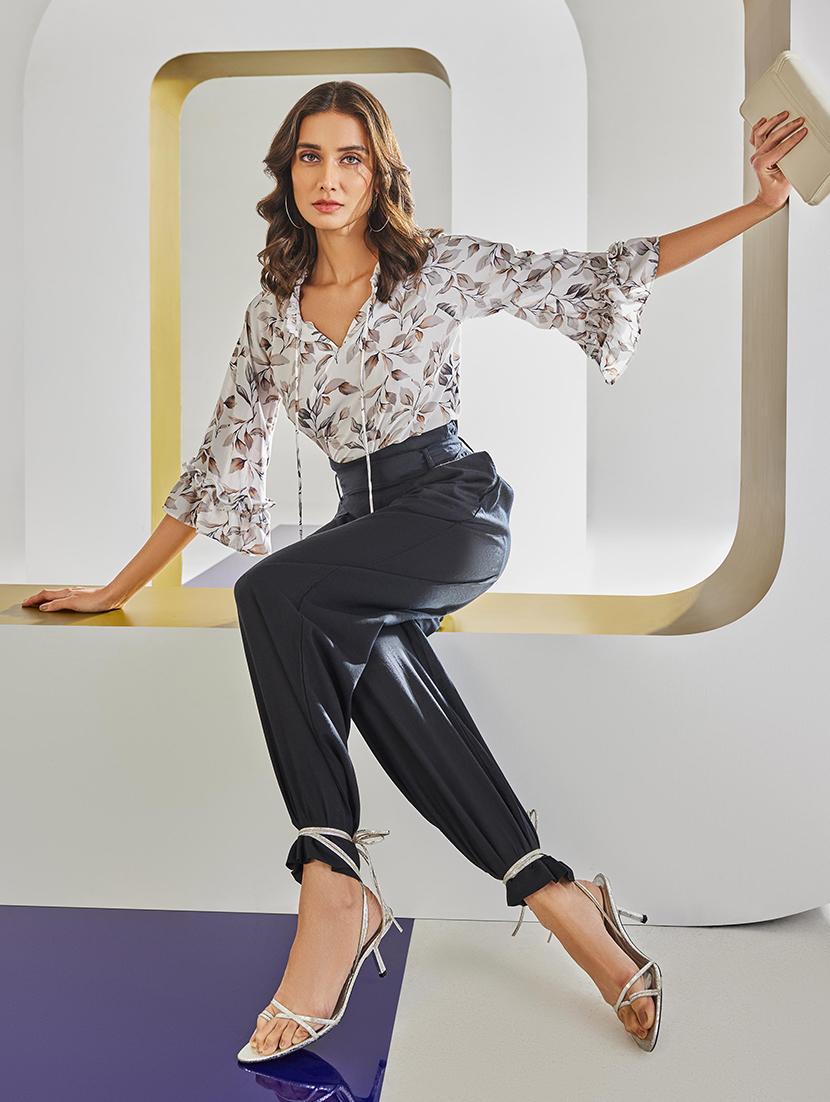 women tropical printed casual shirt - 21054960 - Standard Image - 3
