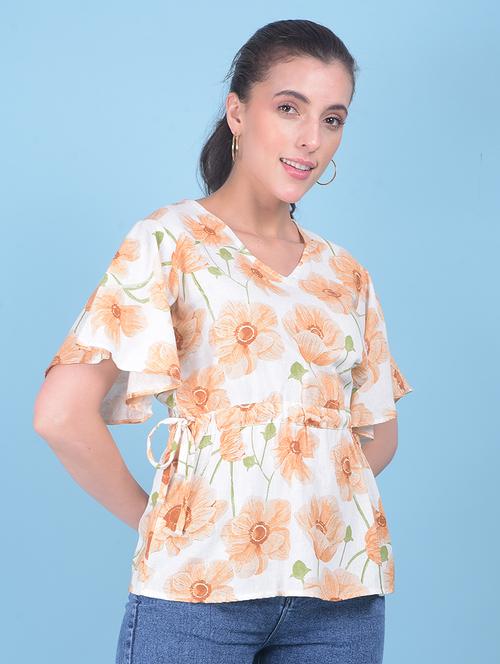 women white floral printed top - 21054973 - Standard Image - 0