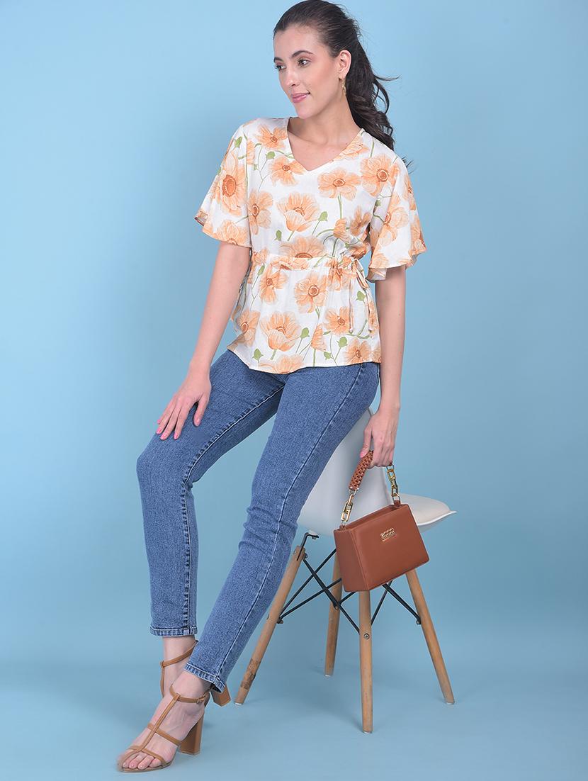 women white floral printed top - 21054973 - Standard Image - 3