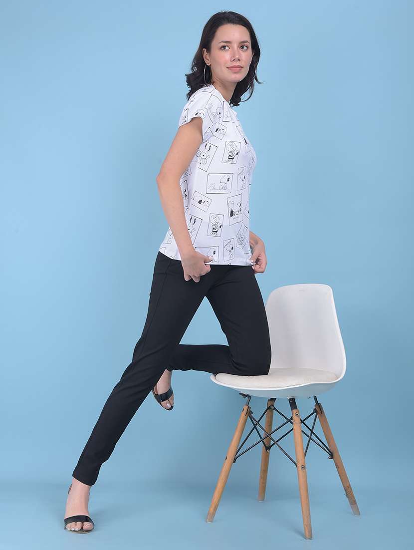 women solid high rise jegging - 21054983 -  Standard Image - 3