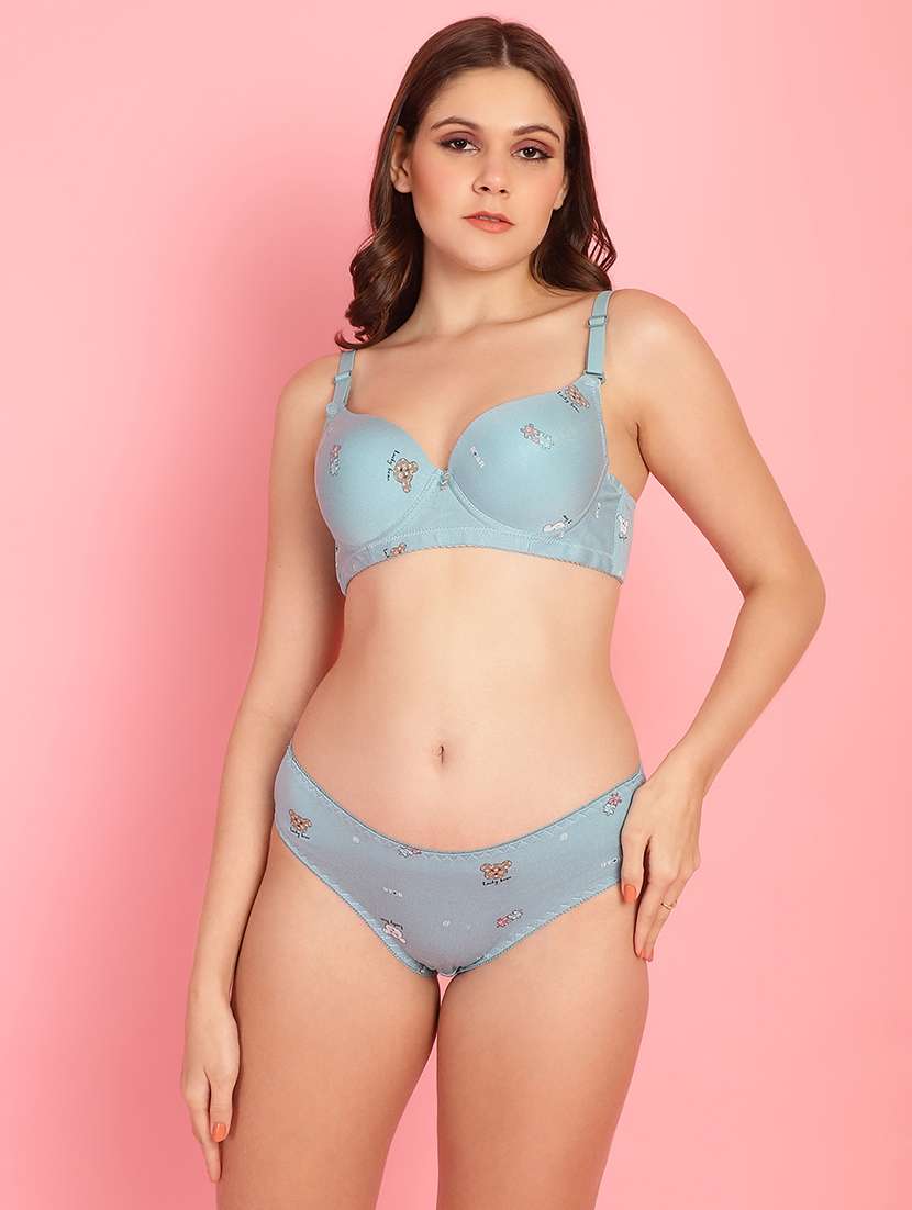 women printed bra and panty set - 21055744 -  Zoom Image - 0