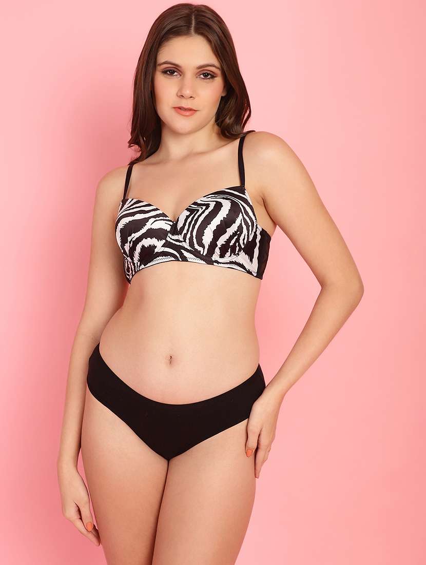 women printed bra and panty set