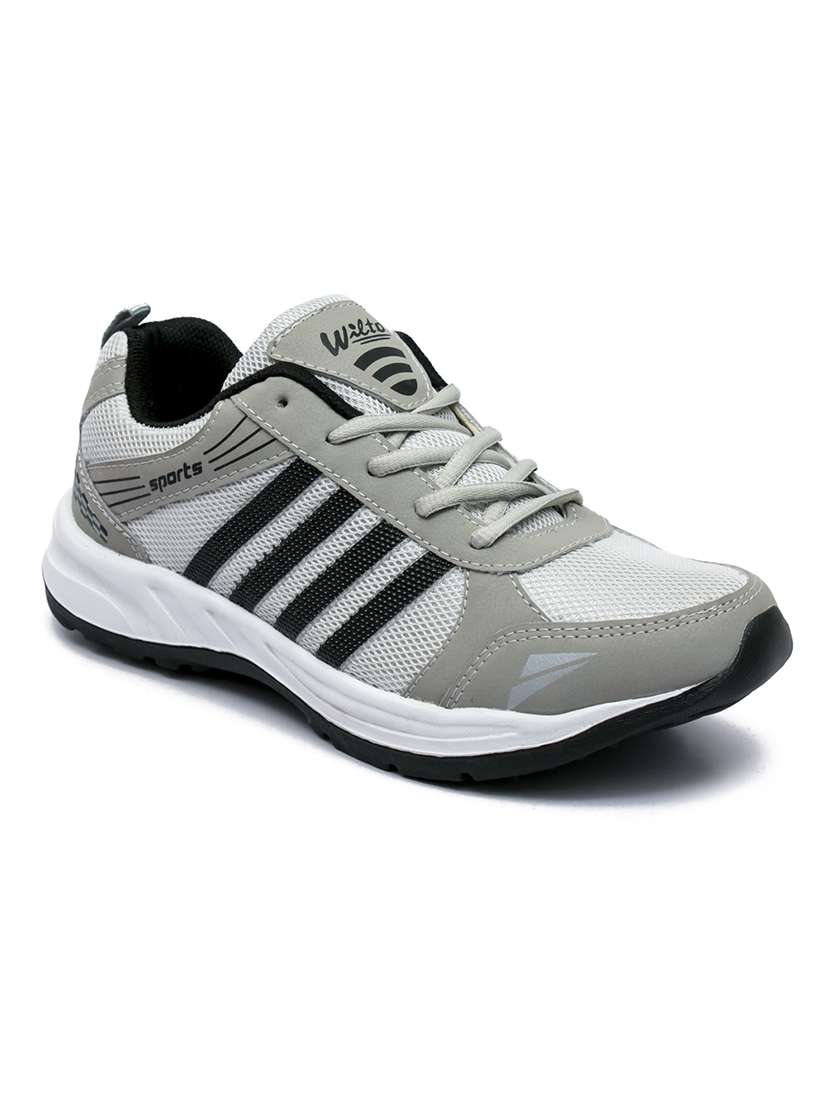 men grey lace up sport shoe
