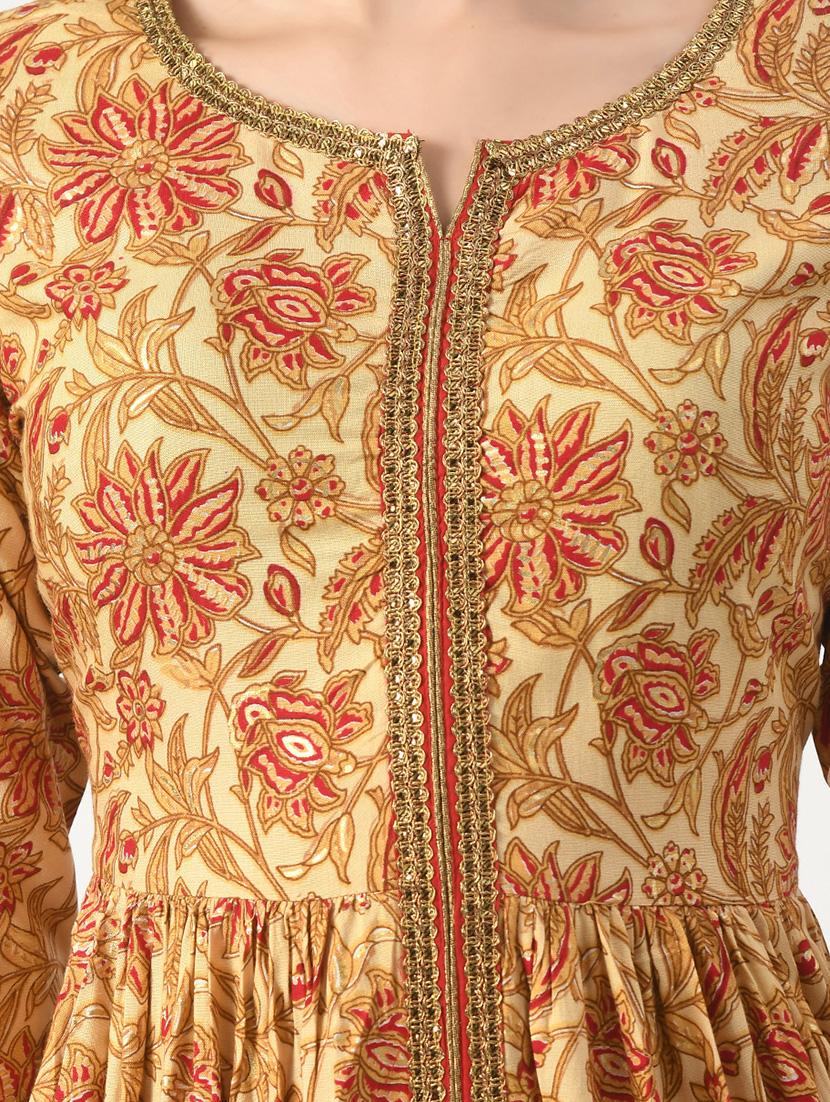 women three quarter sleeve kurta pant set - 21055998 - Standard Image - 5