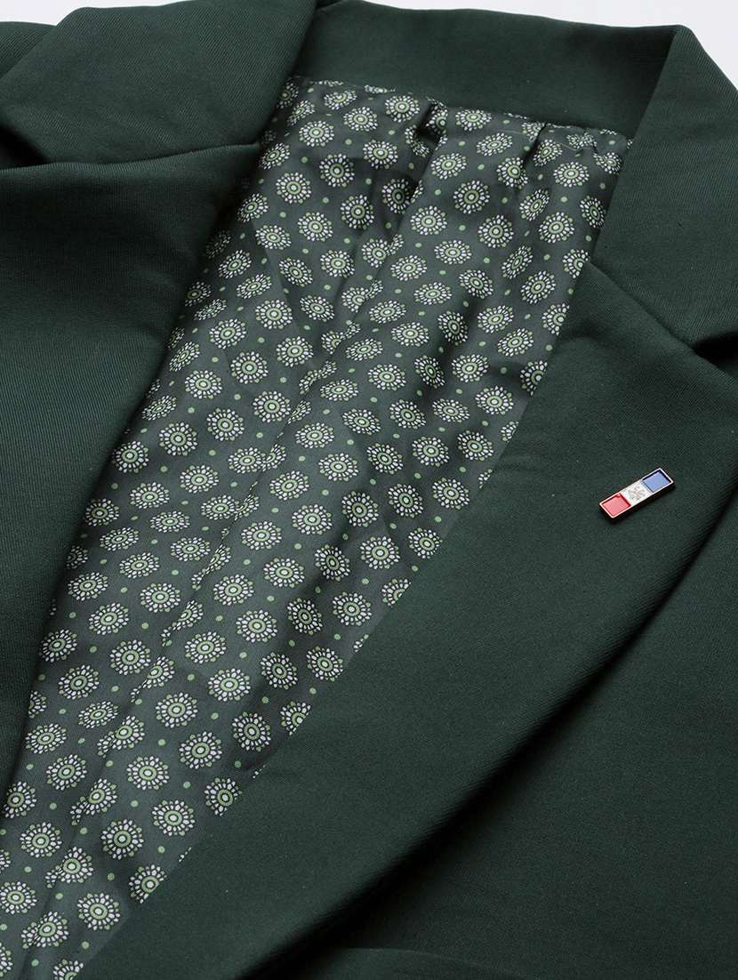 men notched lapel neck solid single breasted casual blazer - 21056113 -  Standard Image - 5