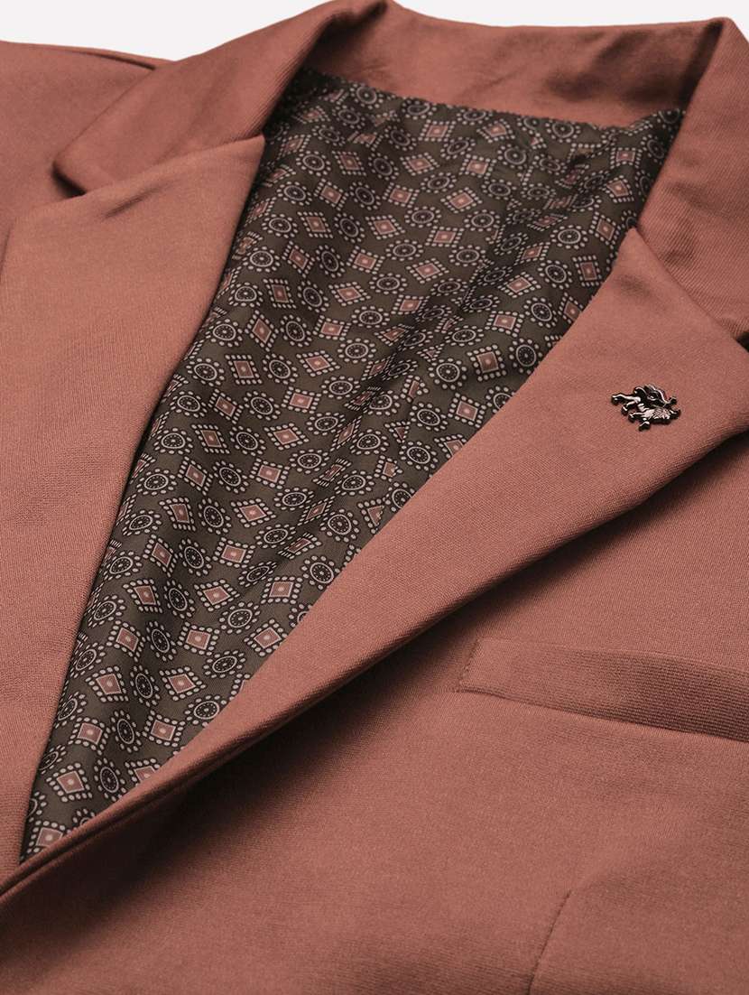 men notched lapel neck solid single breasted casual blazer - 21056118 -  Standard Image - 5