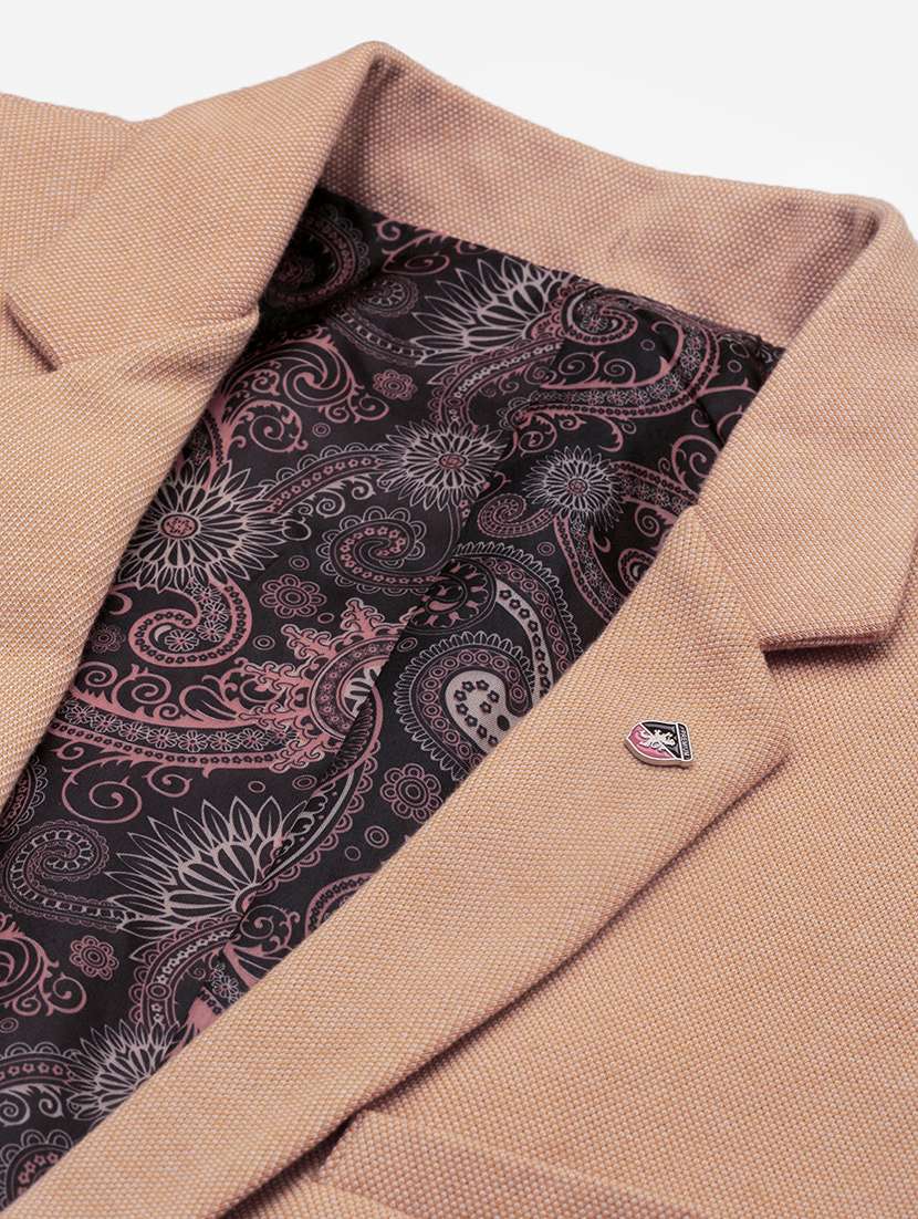 men notched lapel neck solid single breasted casual blazer - 21056119 -  Standard Image - 5