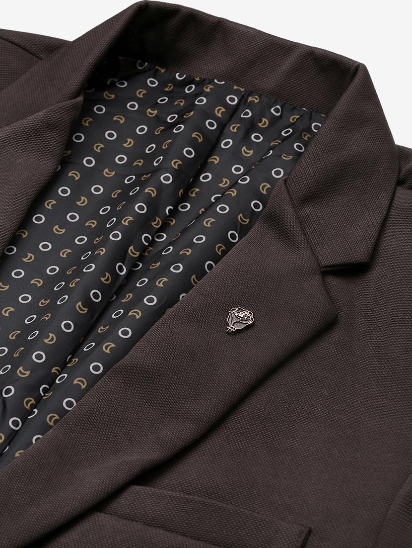 men notched lapel neck solid single breasted casual blazer - 21056124 - Standard Image - 5