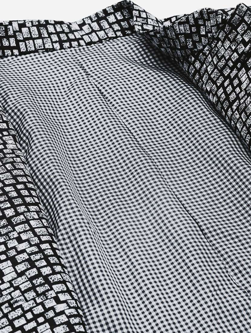 black cotton blend bandhgalas casual blazer - 21056126 -  Standard Image - 5