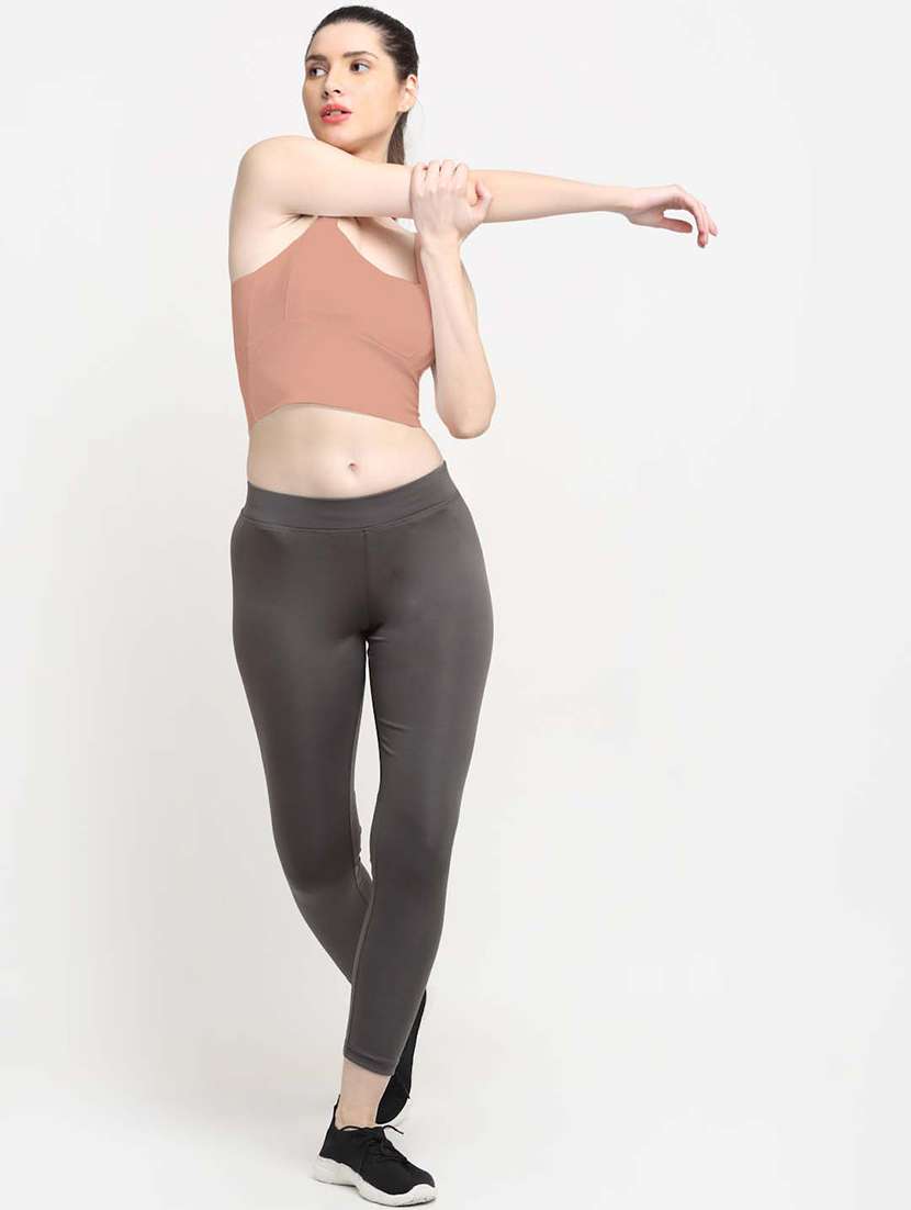 peach solid sports bra - 21056249 -  Standard Image - 3