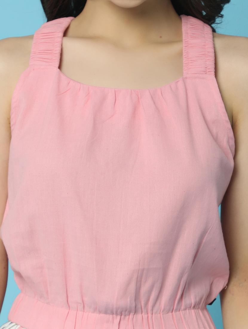 pink cotton crop top - 21056780 - Standard Image - 5