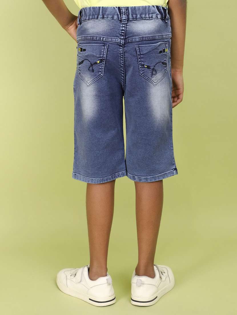 boy mid rise washed three fourth - 21056843 -  Standard Image - 3