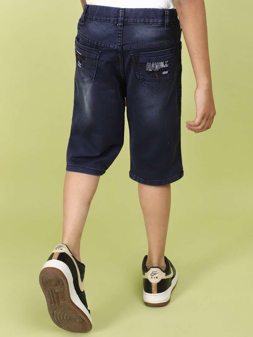 boy mid rise washed three fourth - 21056844 -  Standard Image - 3