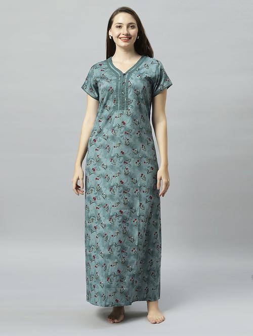 women floral printed nighty - 21056947 - Standard Image - 0