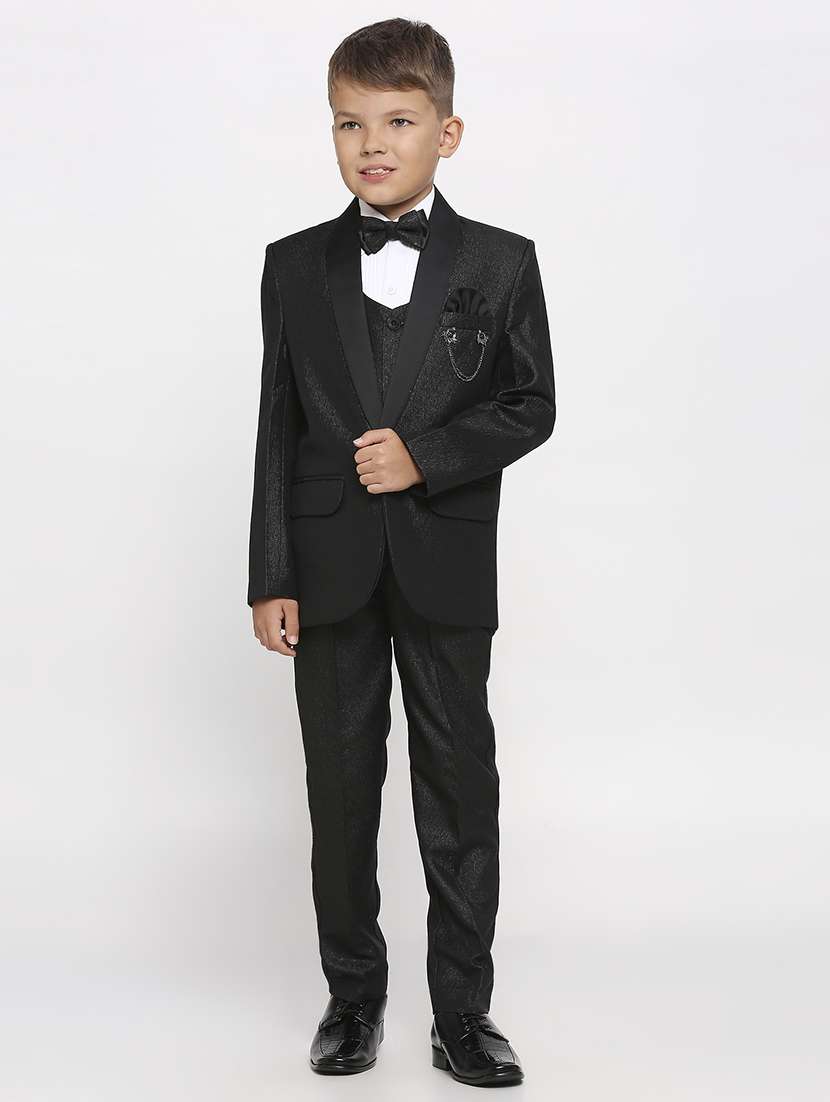 black cotton blend suit set