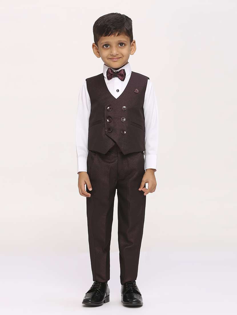 maroon cotton blend suit set