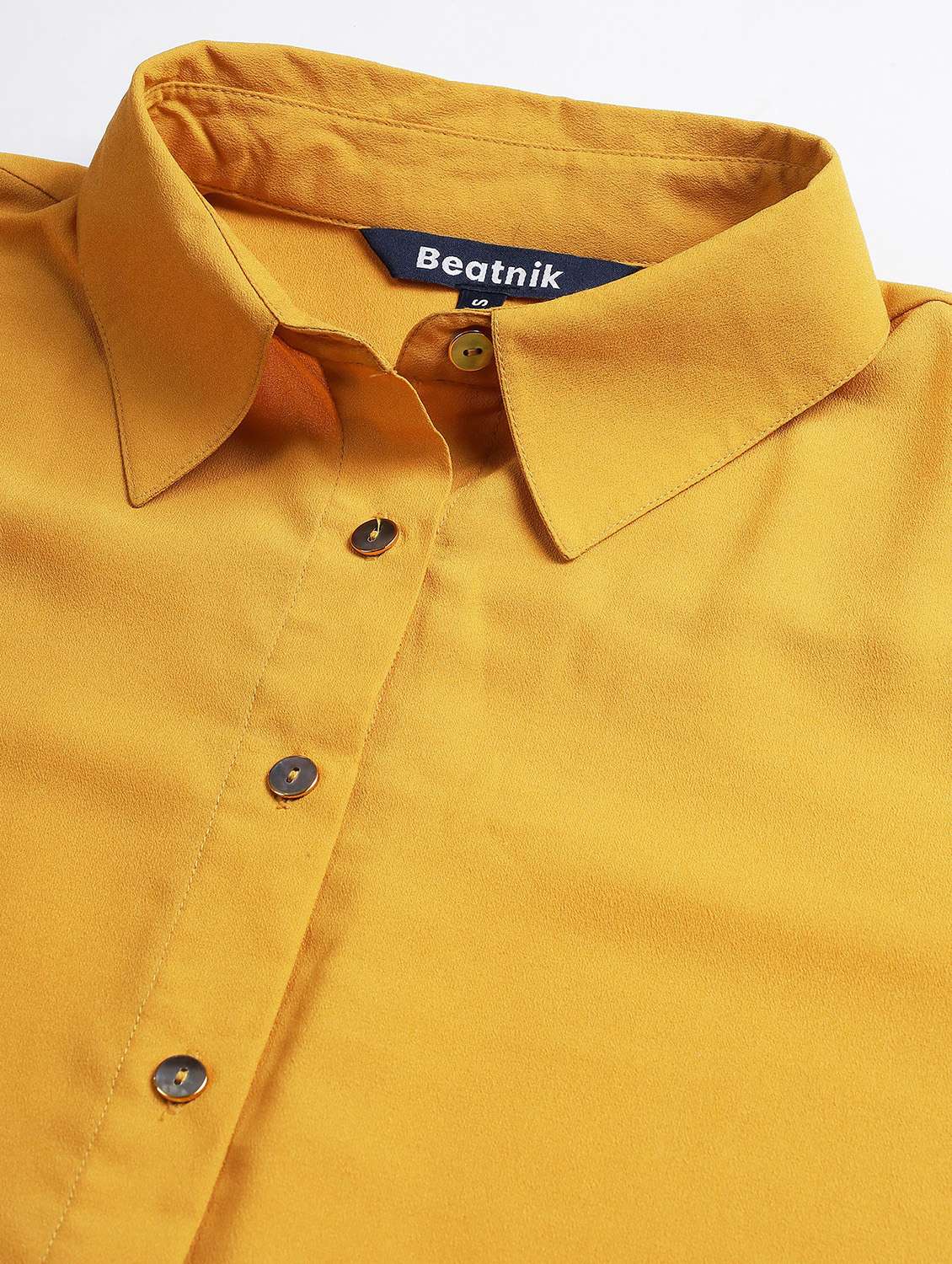 women solid yellow casual shirt - 21058024 -  Standard Image - 5