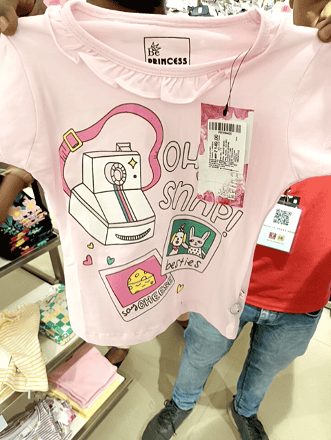 light pink cotton single jersey tshirt - 21058076 - Zoom Image - 0