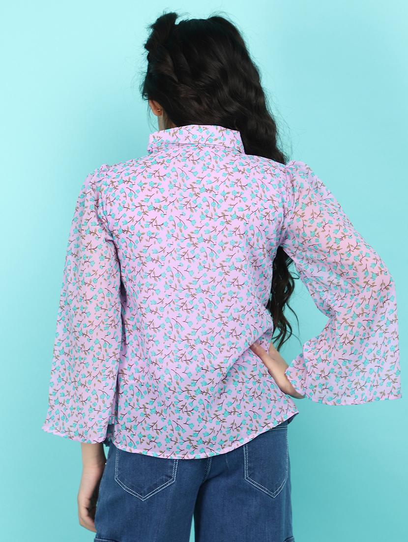 lavender printed cotton top - 21058103 - Standard Image - 3