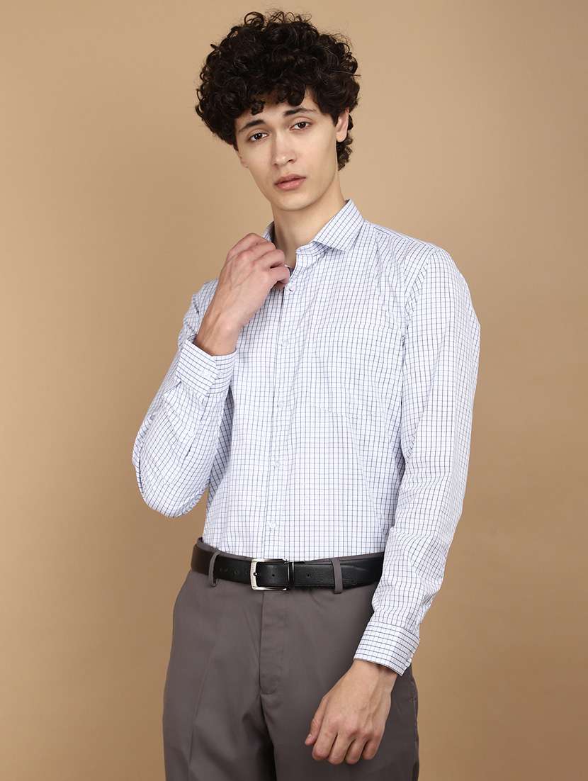 men checkered formal shirt