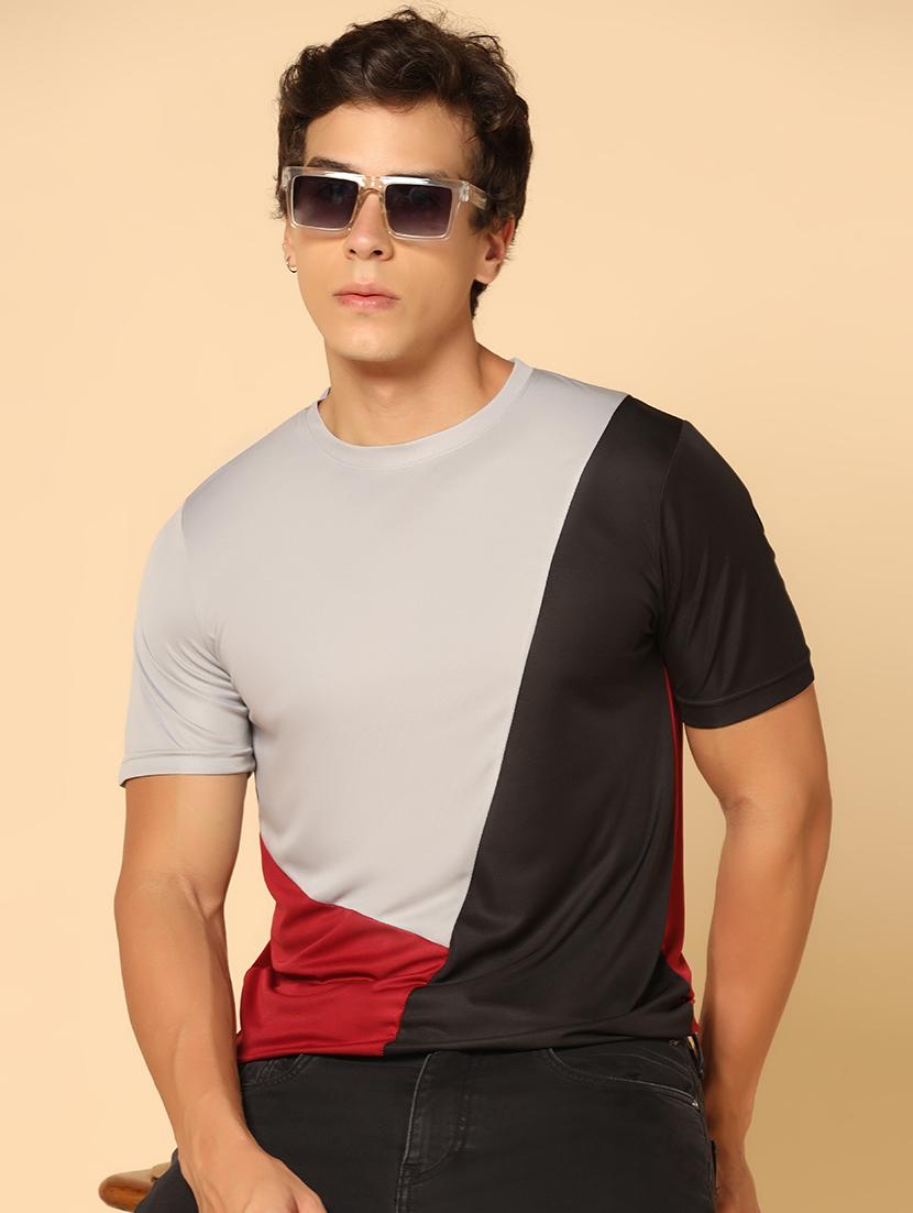 men short sleeve color block t-shirt - 21058925 - Zoom Image - 0