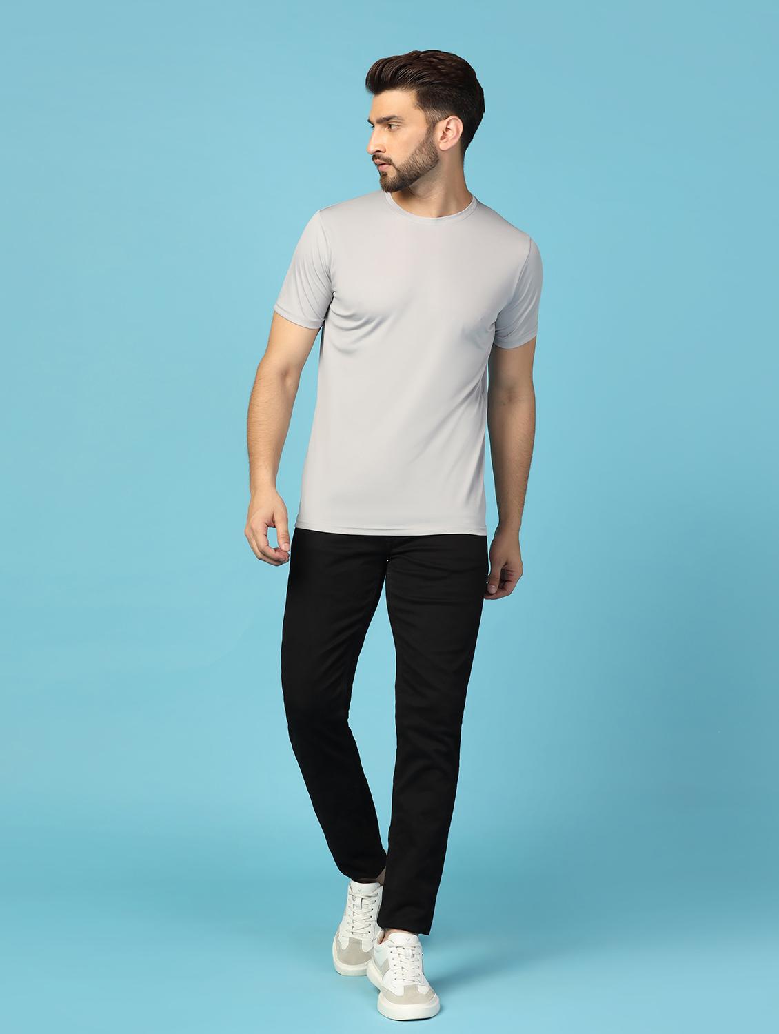 men solid short sleeve t-shirt - 21058935 -  Zoom Image - 0