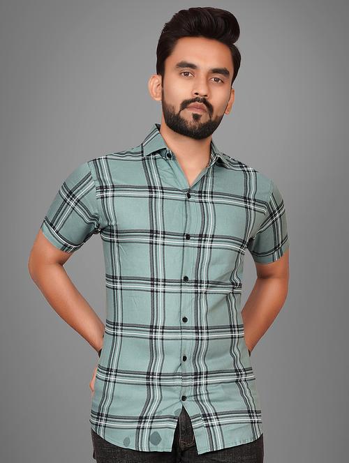 green check casual shirt - 21059130 -  Standard Image - 0