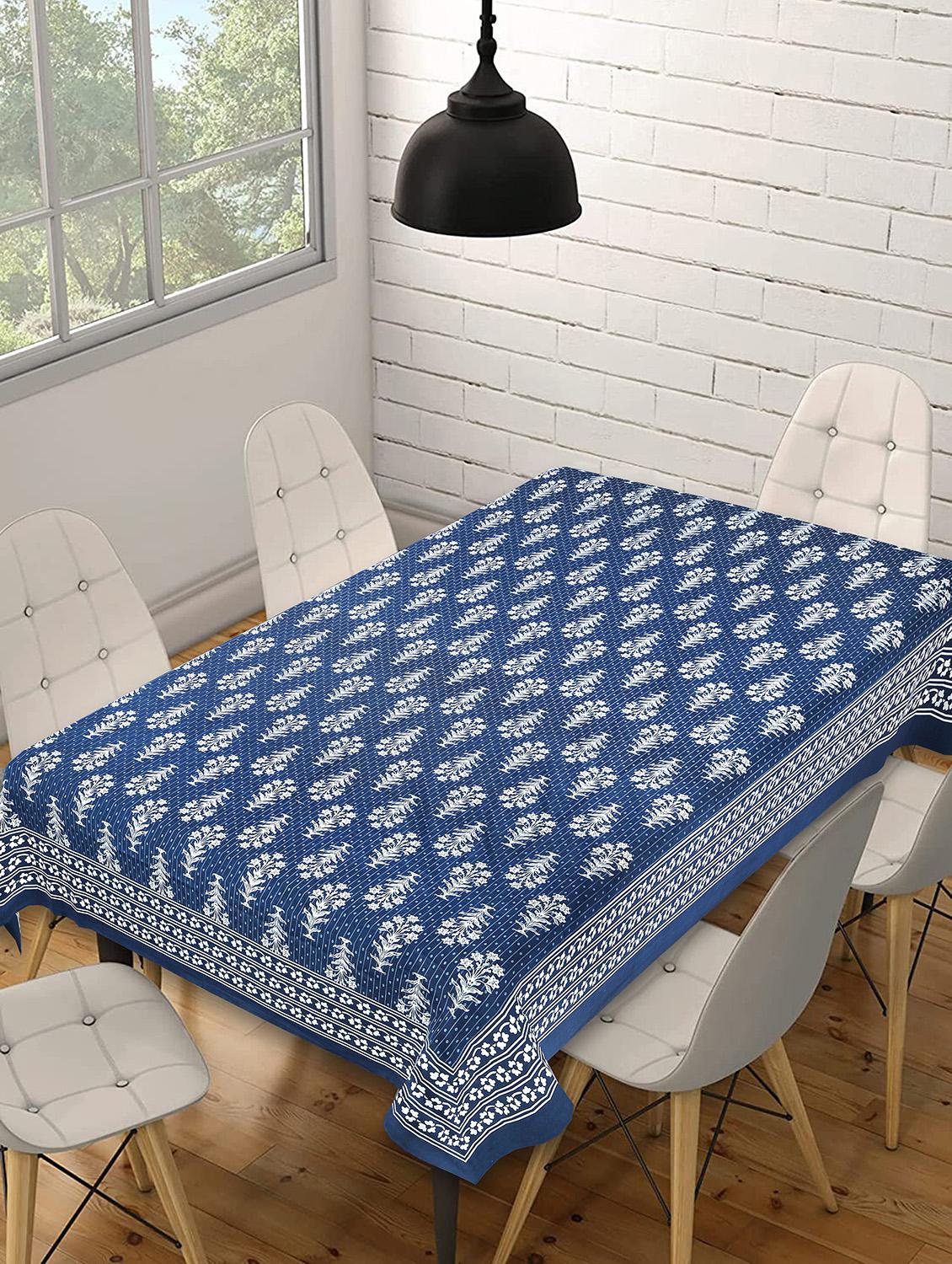 texstylers cotton 60 x 90 inches rectangular 6 seater dining table cloth - 21059419 - Zoom Image - 0