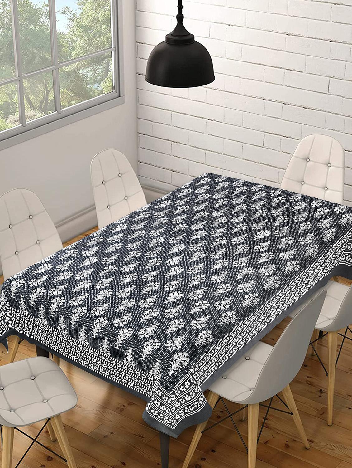 texstylers cotton 60 x 90 inches rectangular 6 seater dining table cloth - 21059421 - Zoom Image - 0