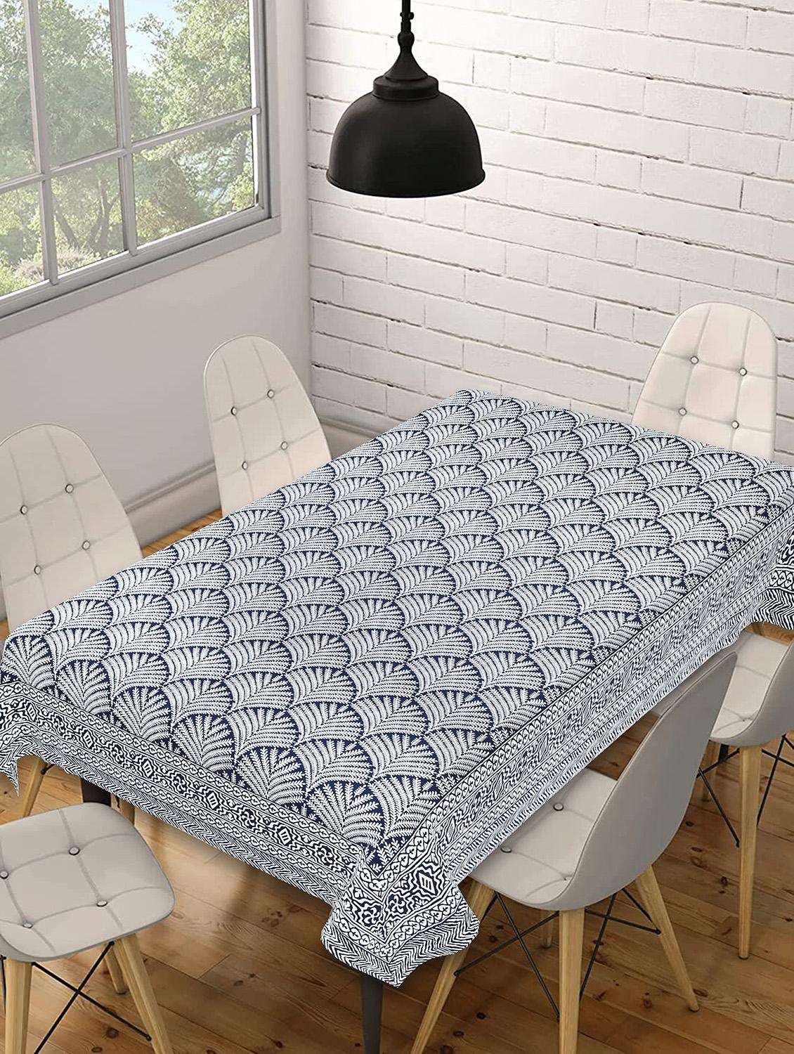 texstylers cotton 60 x 90 inches rectangular 6 seater dining table cloth - 21059422 - Zoom Image - 0
