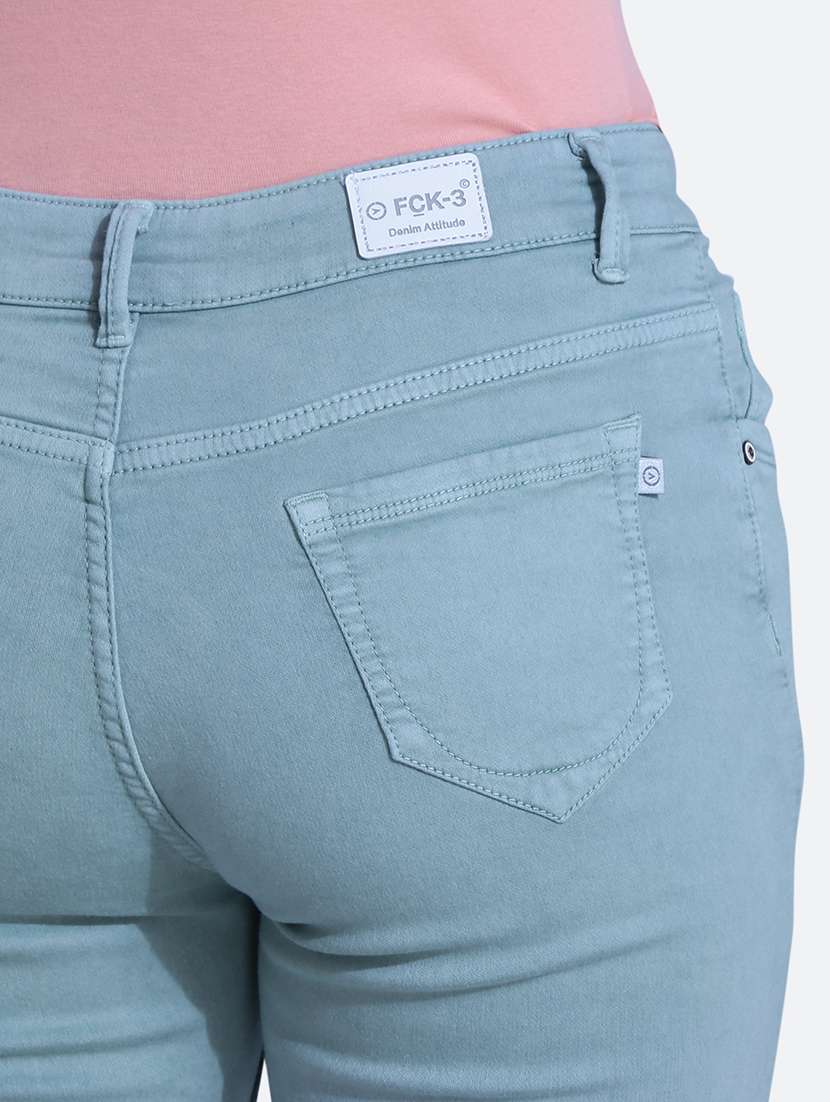 women solid light blue denim jeans - 21059613 -  Standard Image - 5