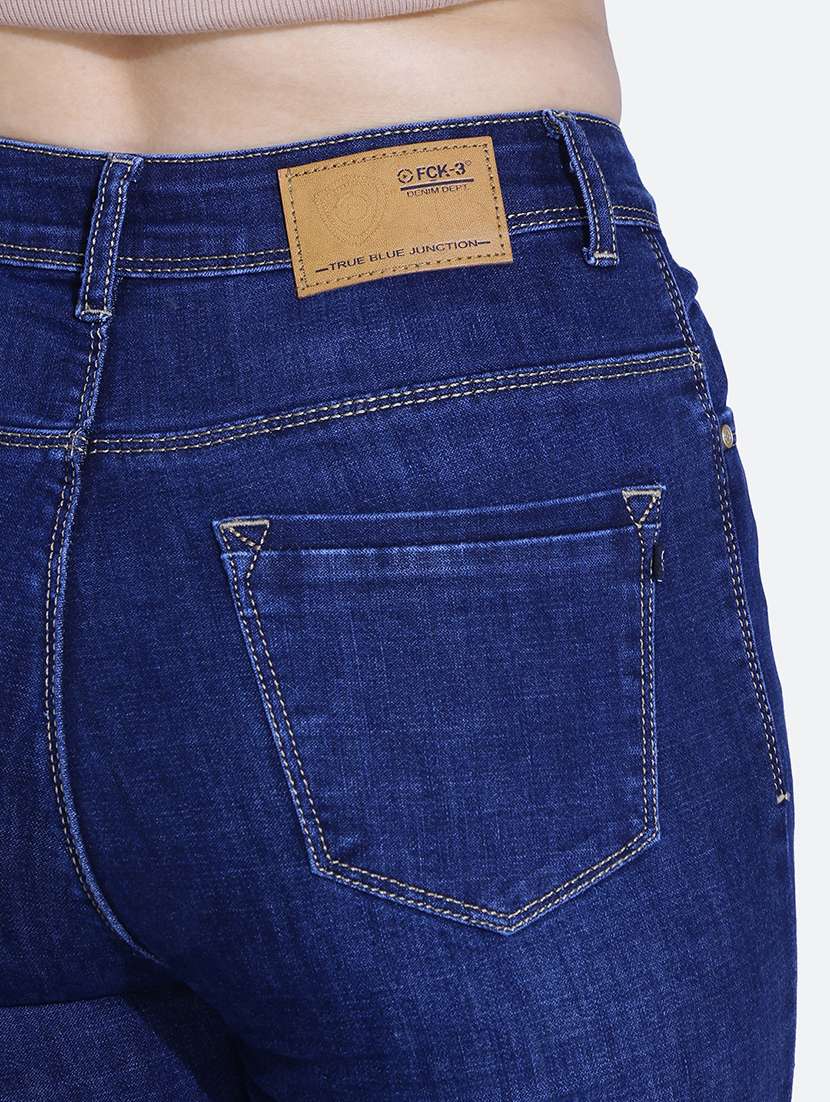 women blue washed denim jeans - 21059670 -  Standard Image - 5
